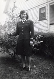 Claire Ohl in winter WAV uniform