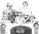 Family portrait taken from a 1917 photo shot at Coney Island